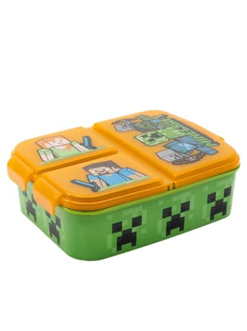 Minecraft Minecraft Kinder Brotdose – Lunchbox mit 3 Fächern & tollem Design in Grün