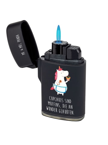 Mr. & Mrs. Panda Feuerzeug Einhorn Küche mit Spruch in Schwarz