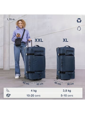 Reisetasche Reisetasche mit Rollen groß | Duffle 80 cm XXL 140L in blau