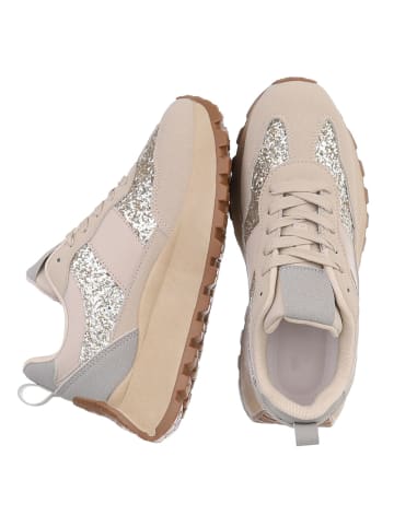 Ital-Design Freizeitschuh in Beige und Gold