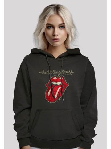 F4NT4STIC Hoodie The Rolling Stones Plastered Tongue Washed in schwarz