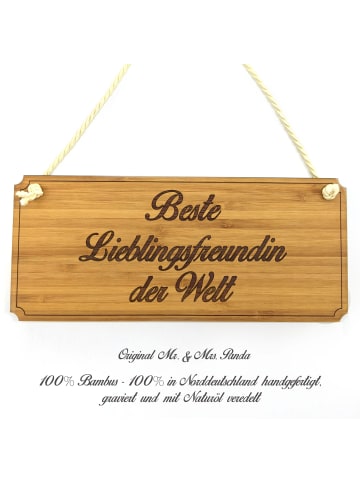 Mr. & Mrs. Panda Schild Lieblingsfreundin mit Spruch in Keine Angabe