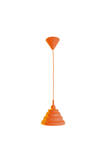 näve Pendelleuchte "CARA" in orange - (L)24 cm x (B)24 cm x (H)120 cm