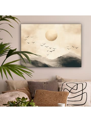 MuchoWow Leinwand Bilder Beige