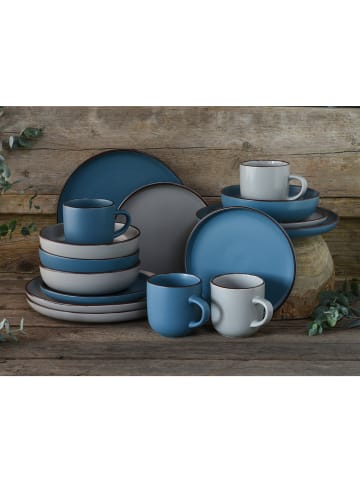 CreaTable CreaTable,  Serie Modern Scandic blue-grey, Kombiservice 16 teilig in Mehrfarbig