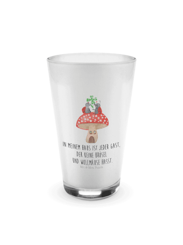Mr. & Mrs. Panda Glas Marienkäfer Fliegenpilz mit Spruch in Transparent