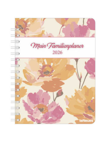 TeNeues Calendars & Stationery Kalender - teNeues - Familienplaner-Buch Bright Flowers 2026 - Familienkalender