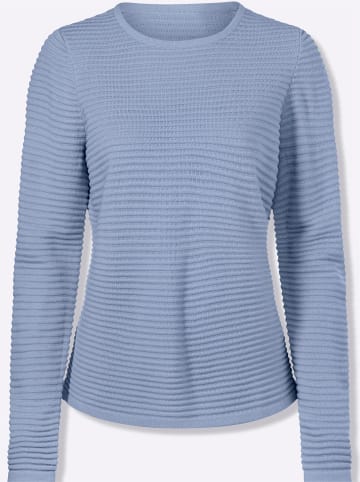 Sieh an! Langarm-Pullover in bleu