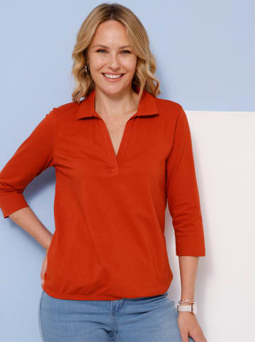 Sieh an! Poloshirt in rostrot