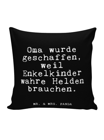 Mr. & Mrs. Panda Sitzkissen Oma wurde geschaffen, weil... mit Sp... in Schwarz
