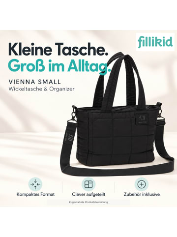 fillikid Wickeltasche Vienna Small Exklusiv in Schwarz