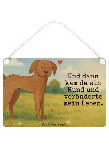 Mr. & Mrs. Panda Schild Hund Dogge Design mit Spruch in Weiß