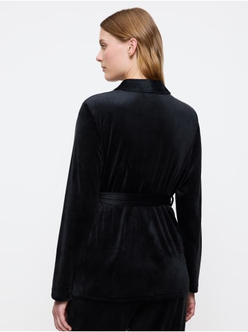 Triumph Morgenmantel Sensual Velour Robe Top in Black