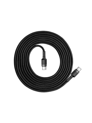 Wisam Baseus Schnell-Ladekabel USB-C PD 2.0 QC 3.0 60W 2m schwarz-grau