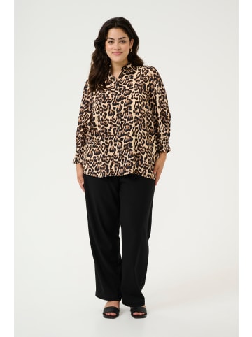 KAFFE curve Langarm - Hemd KCperla in Naturel Leopard Print