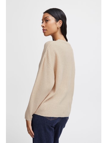 b. young BYONEMA VNECK JUMPER - KNIT Loose fit in Cement Melange