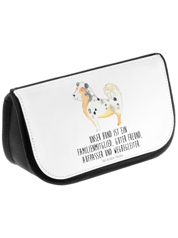 Mr. & Mrs. Panda Kosmetiktasche Hund Australien Shepherd mit Spruch in Weiß