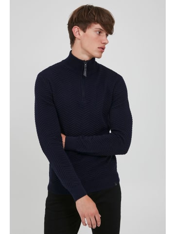 INDICODE Troyer IDBanjamon 35546MM Strickpullover mit Troyerkragen in dunkelblau