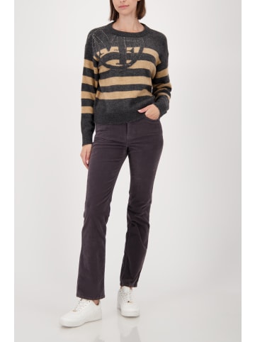 monari Pullover Ciao Bella in anthrazit beige - 0001
