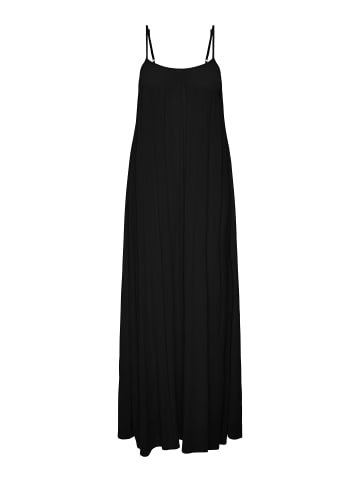 ONLY Gerafftes Maxikleid mit Spaghettiträgern in Schwarz