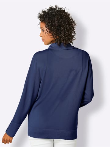 creation L Baumwoll-Strickjacke in marine