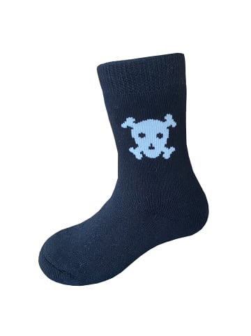 Yalion 3er-Set: Weiche Socken Vollplüsch Schädel in Schwarz 