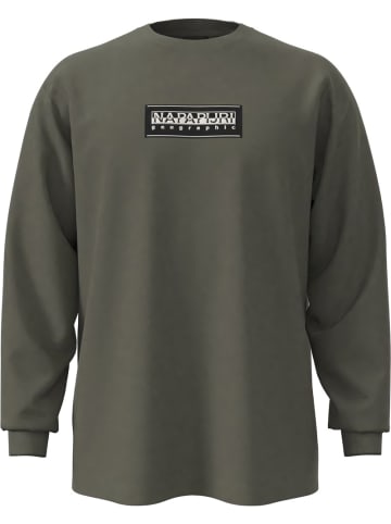 Napapijri Longsleeve "S-Box Logo Ls" in Grün