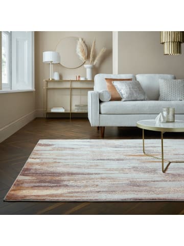 KADIMA DESIGN Designer-Glanzteppich mit abstrakter Ästhetik, hoch strapazierfähig in Gold