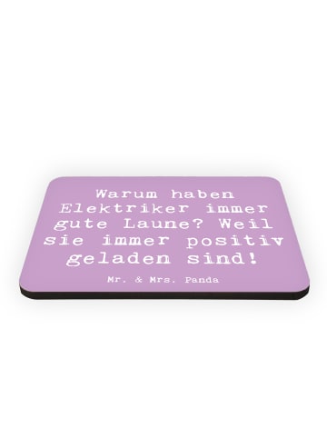 Mr. & Mrs. Panda magnet Spruch Positiver Elektriker mit Spruch in Lavendeltraum