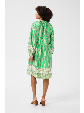 Cream Kleid CRAmina Feminine in Green Paisley Border