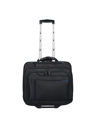 Dermata 2 Rollen Businesstrolley 38 cm Laptopfach schwarz