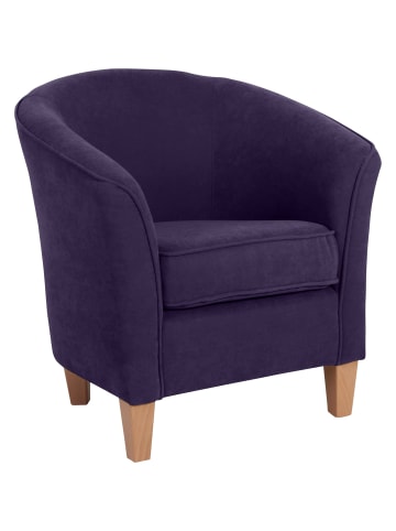 58 aufm Kessel SESSEL Karine Bezug Veloursstoff Buche natur / violett