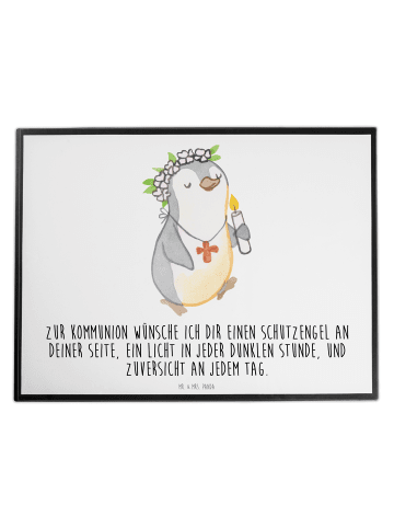 Mr. & Mrs. Panda Schreibtischunterlage Pinguin Kommunion ... in Weiß