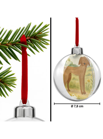 Mr. & Mrs. Panda Christbaumschmuck Hund Dogge Design ohne Spruch in Weiß