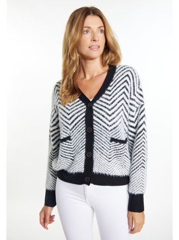 usha WHITE LABEL Cardigan in Schwarz Weiss