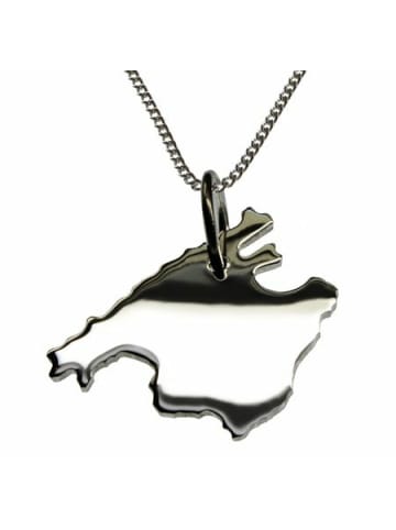 Schmuckador 50cm Halskette + Mallorca Anhänger in massiv 925 Silber in silber