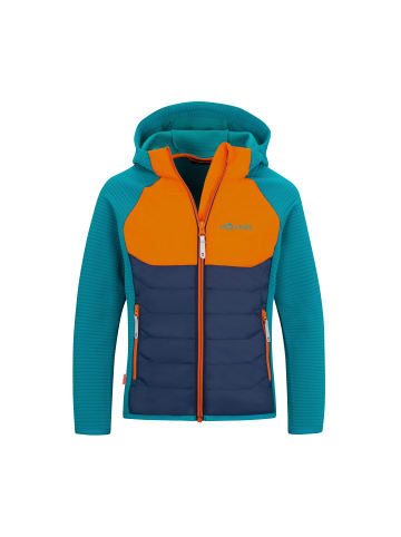 Trollkids Hybridjacke "Sirdal" in Blaugrün/Hellorange