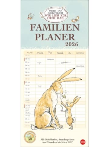 Heye Kalender Kalender - Weißt du eigentlich, wie lieb ich dich hab? Familienplaner 202
