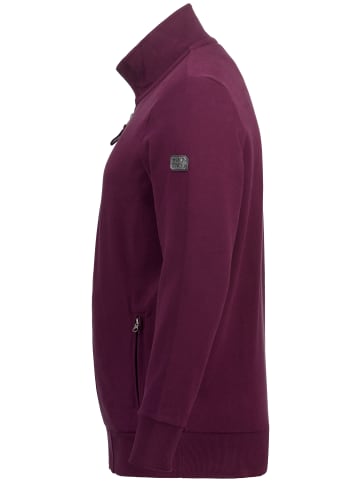 JP1880 Sweatjacke in aubergine