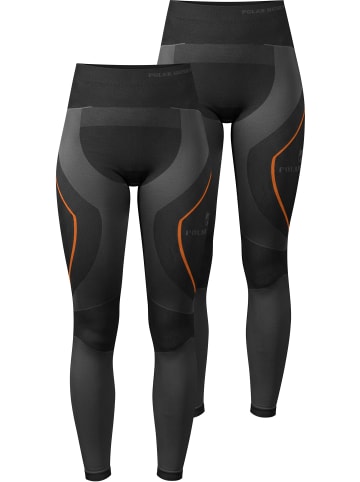 normani 2 x Thermounterhose Lange Skiunterwäsche für Damen in Orange