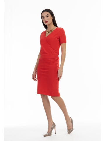 faina Damen Kurzarm-Pullover in Rot