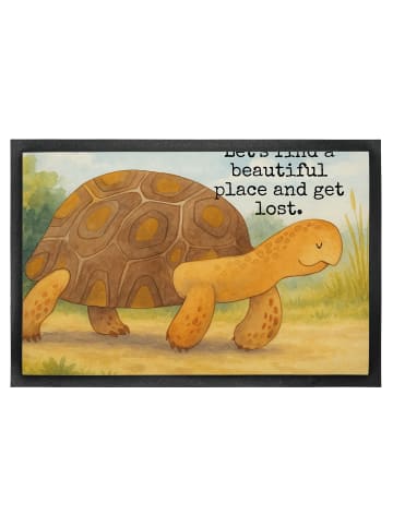 Mr. & Mrs. Panda fußmatte Schildkröte MHerzieren Design mit Spruch in Weiß