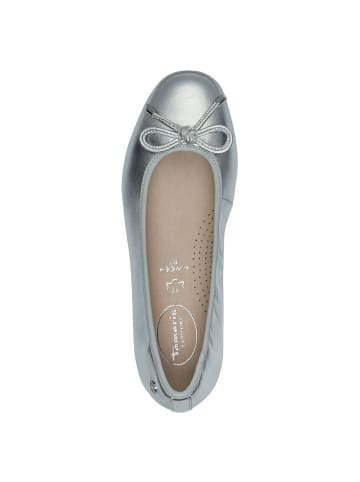 Tamaris WIDE FIT Ballerina in SILVER