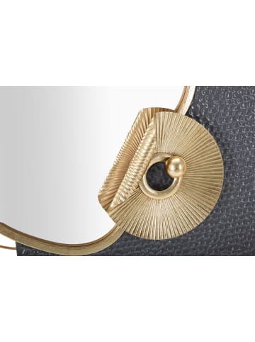 Mauro Ferretti Wandspiegel aus gold-grauem Metall, 80 x 7 x 72,4 cm