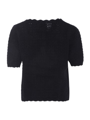faina Damen Kurzarm Pullover in SCHWARZ