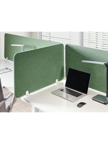 Beliani Schreibtischtrennwand SPLIT in Grün - (W) 80 x (H) 50 x (L) 1 cm