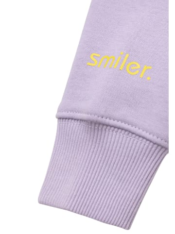 smiler. Kapuzensweatshirt Happy. in FLIEDER