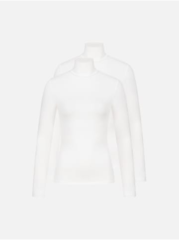 Erlich Textil  2er Pack Light Touch Rollkragen Langarmshirt aus weichem Lyocell in ecru