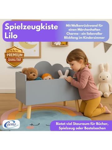 Coemo Aufbewahrungskiste Spielzeugkiste Lilo  in Grau