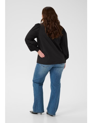 KAFFE curve Hemd langarm KCnicky Regular fit in Black Deep